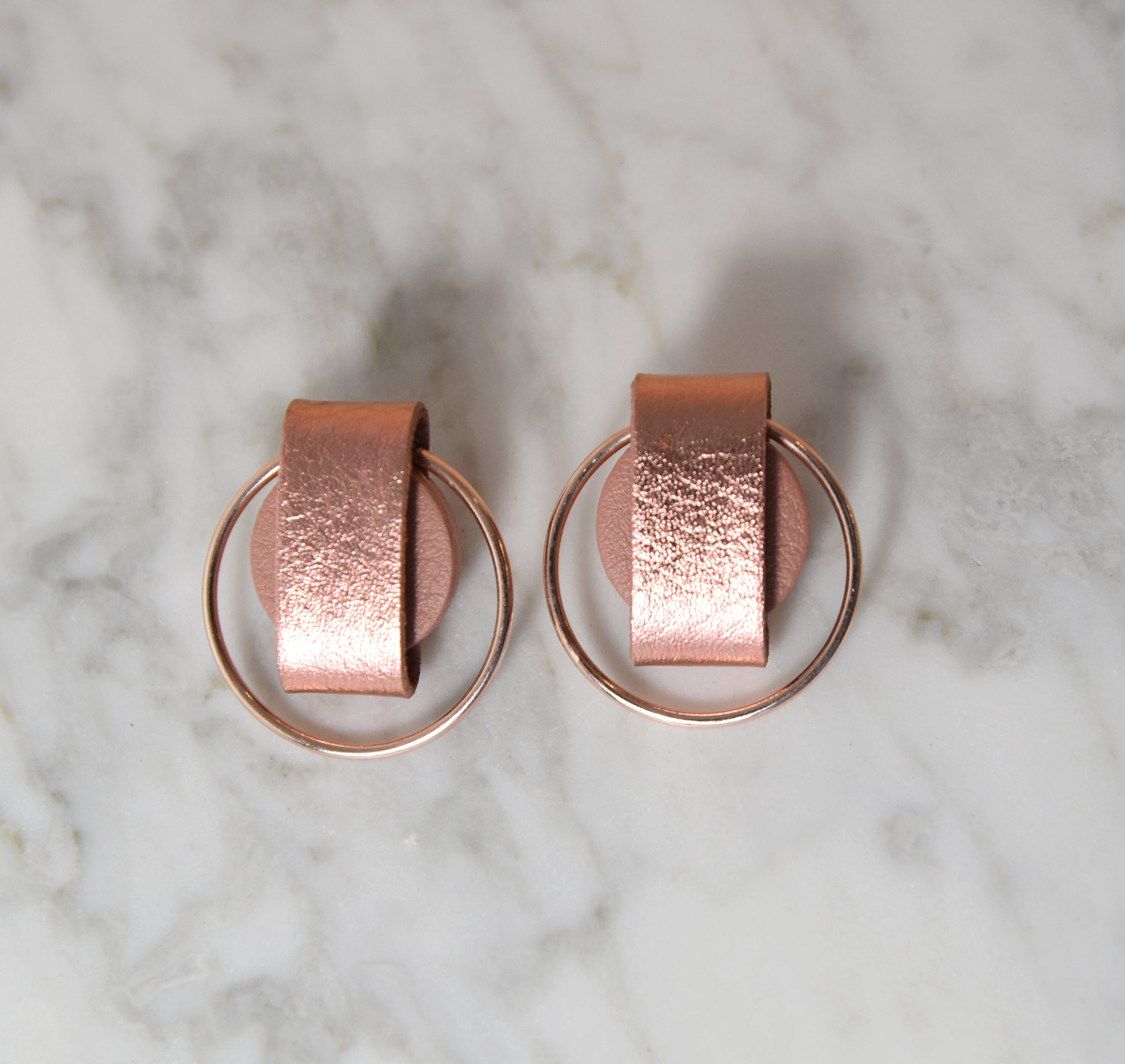 Rose gold mini earrings LUCE