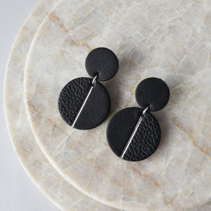 Open image in slideshow, Double moon earrings
