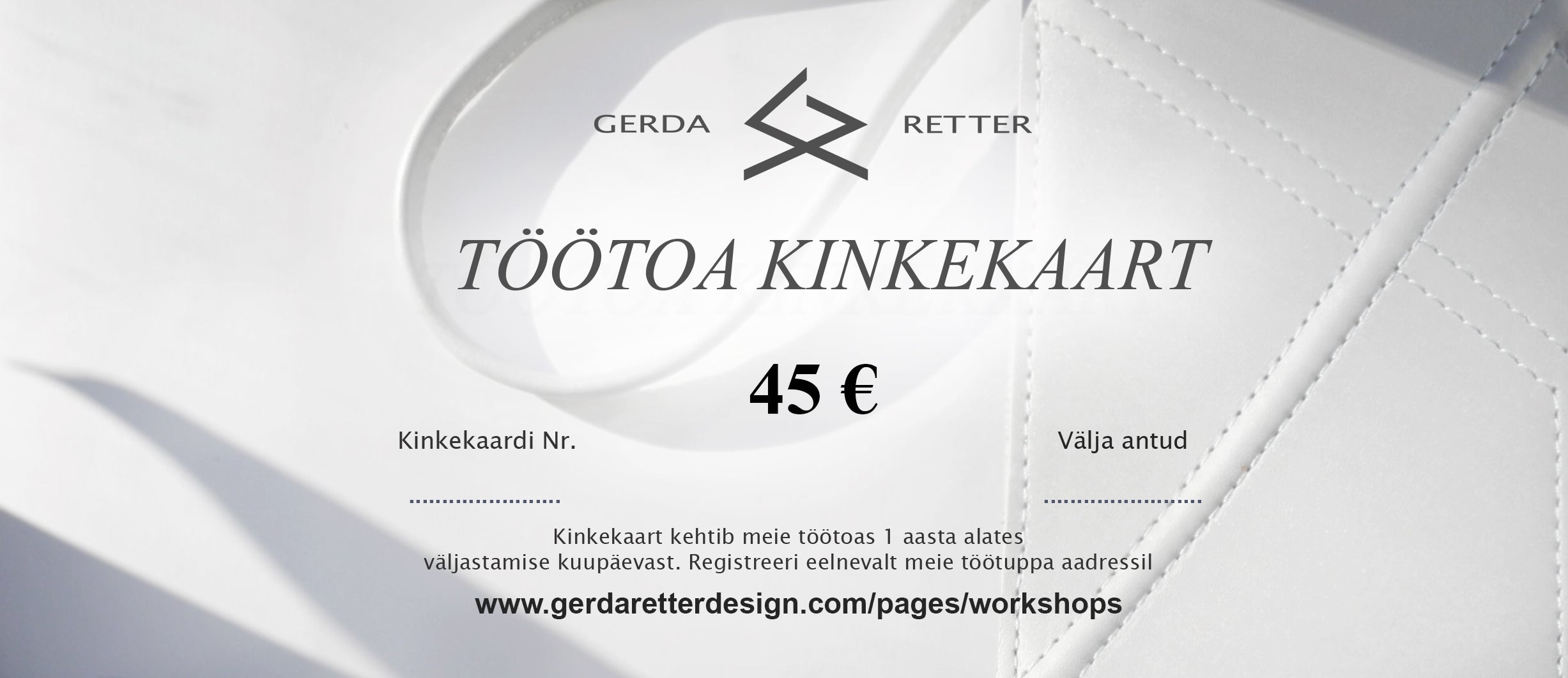 Töötoa kinkekaart (elektrooniline) 